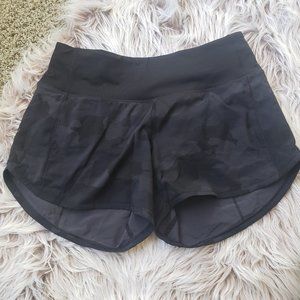 Lululemon Black Camo Running Shorts
